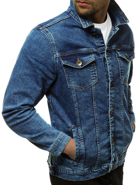 Мъжко джинсово яке синя OZONEE BN/6076