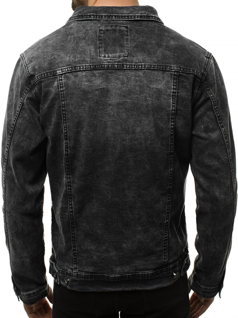 Мъжко джинсово яке черна OZONEE V/19320