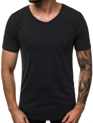 Мъжка тениска черна OZONEE B/181590 