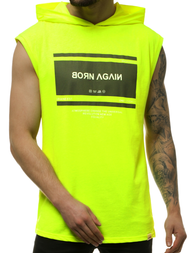 Мъжка тениска без ръкав жълт-неон OZONEE MACH/M1152