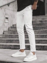 Мъжки панталони бяло OZONEE B/55021S
