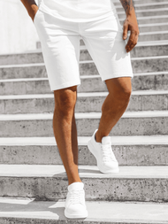 Мъжки панталонки бяло OZONEE JB/JP1142