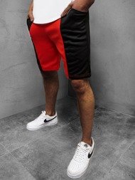 Мъжки панталонки червено-черни OZONEE JS/81016Z