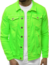 Мъжко джинсово яке зелена OZONEE G/620