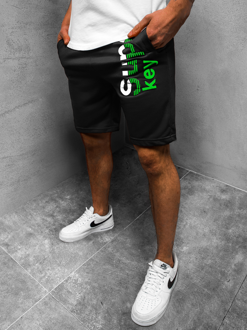 Мъжки панталонки черни OZONEE JS/NP01