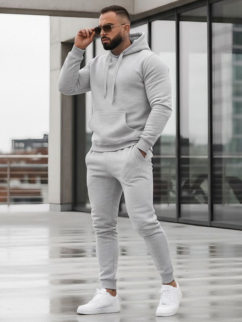 Мъжки спортен екип сив OZONEE JS/68C10381/2Z