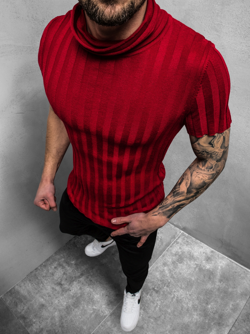 Мъжки пуловер бордо OZONEE L/2294Z