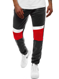 Мъжко долнище на анцуг черни OZONEE JS/JZ11010