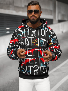 Мъжки cуитшърт черен OZONEE JS/8B1233/3