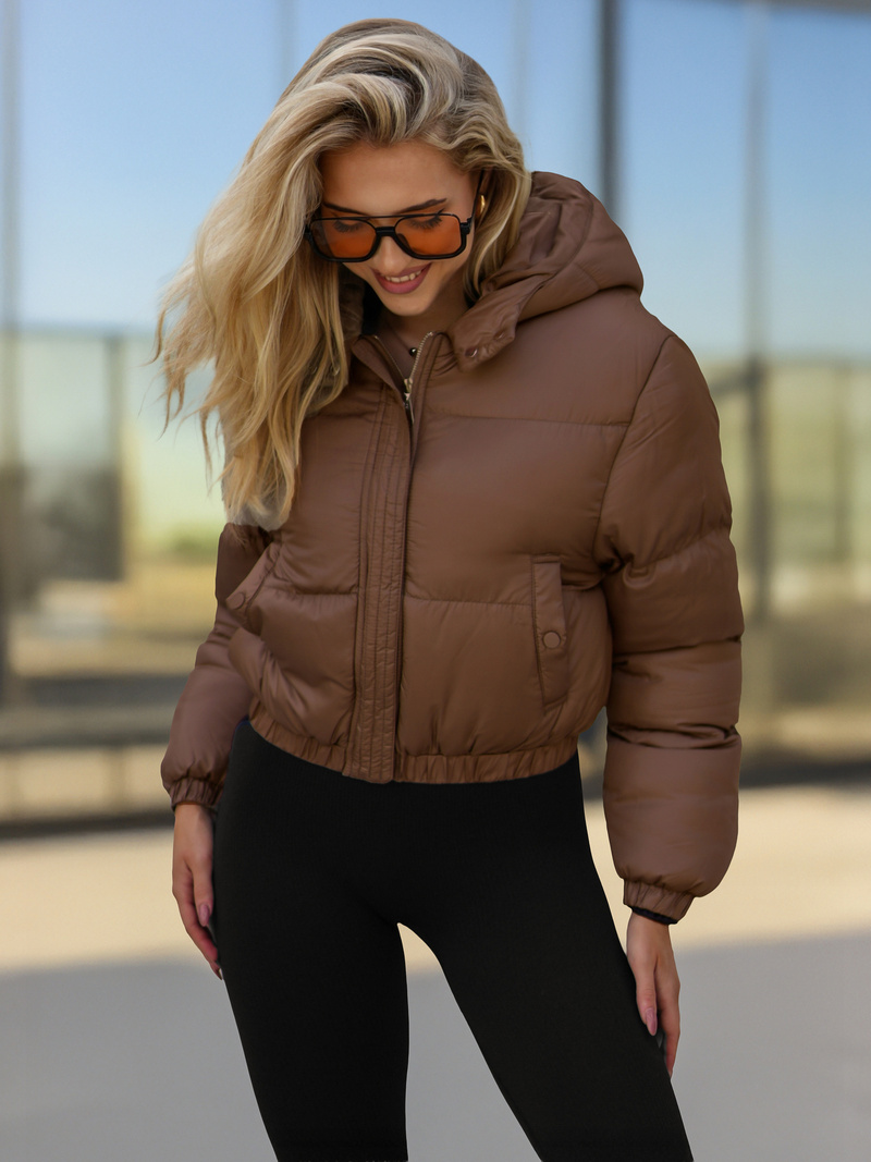 Дамско яке шоколад OZONEE JS/5M3260/158Z