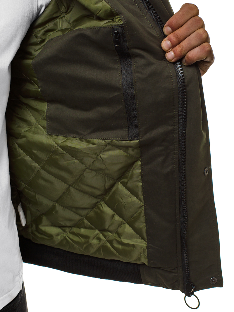 Мъжко яке тъмнозелена OZONEE JS/2019005