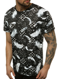 Мъжка тениска черен OZONEE JS/KS2111