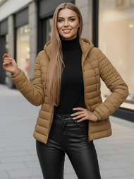 Дамско яке тъмно-бежово OZONEE JS/16M9103/84Z