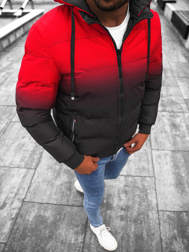 Мъжко яке червено/черна OZONEE JS/M760/270