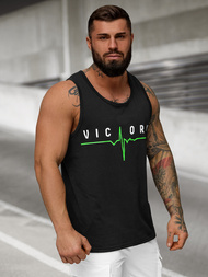 Мъжка тениска без ръкав черна OZONEE JS/8B1703/3Z