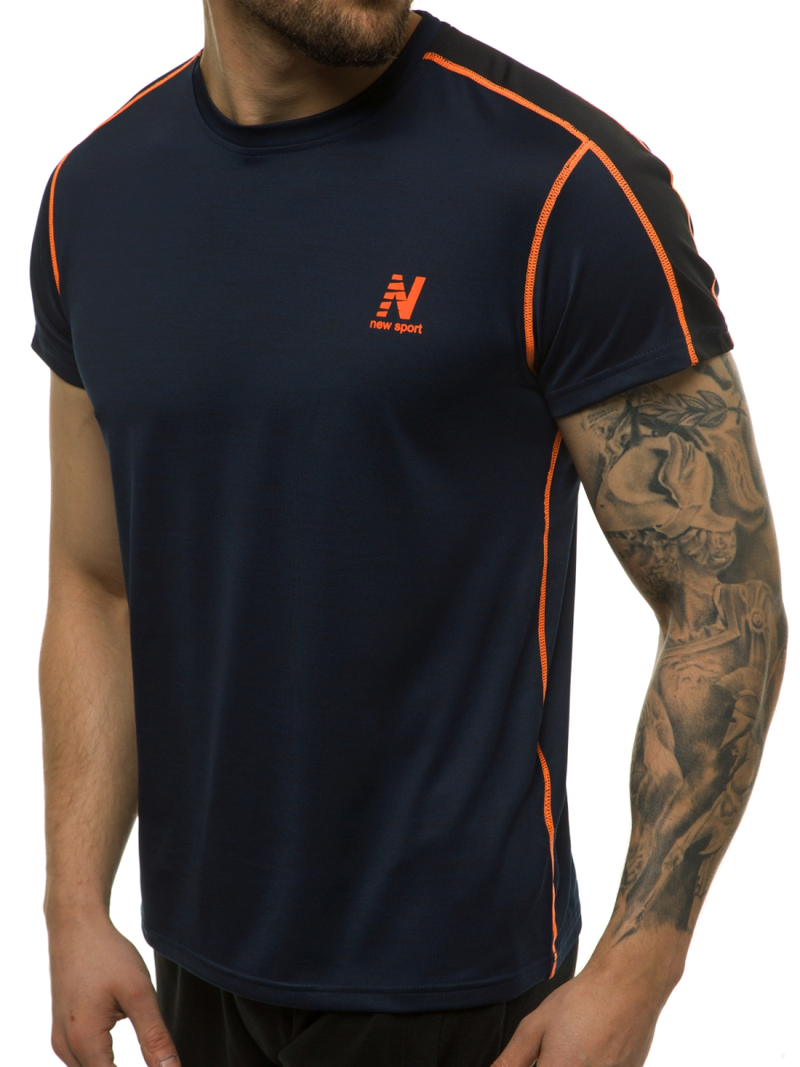 Мъжка тениска тъмносиньо OZONEE JS/KS2103