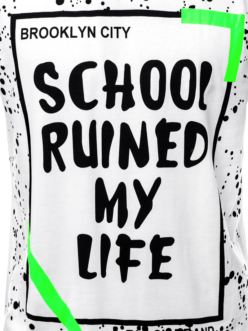 Мъжка тениска бял OZONEE JS/KS1978