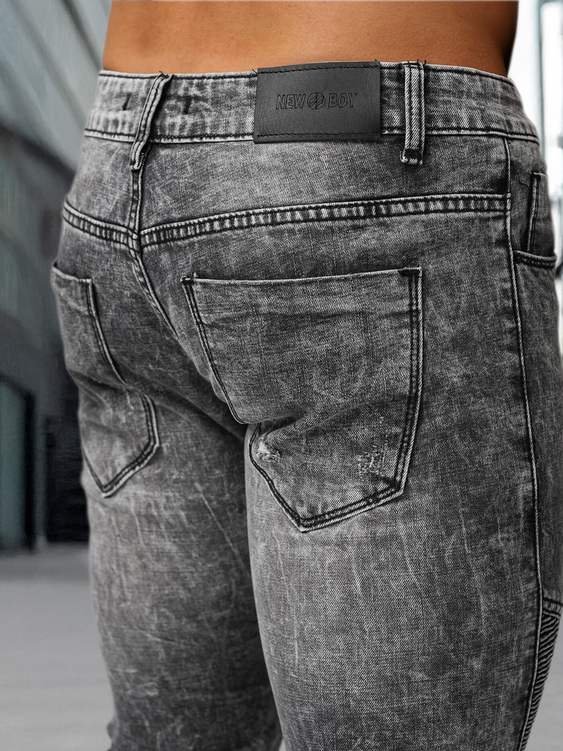 Мъжки дънки черни OZONEE NB/MP0069NZ