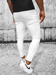 Мъжки дънки бяло OZONEE E/5348/01