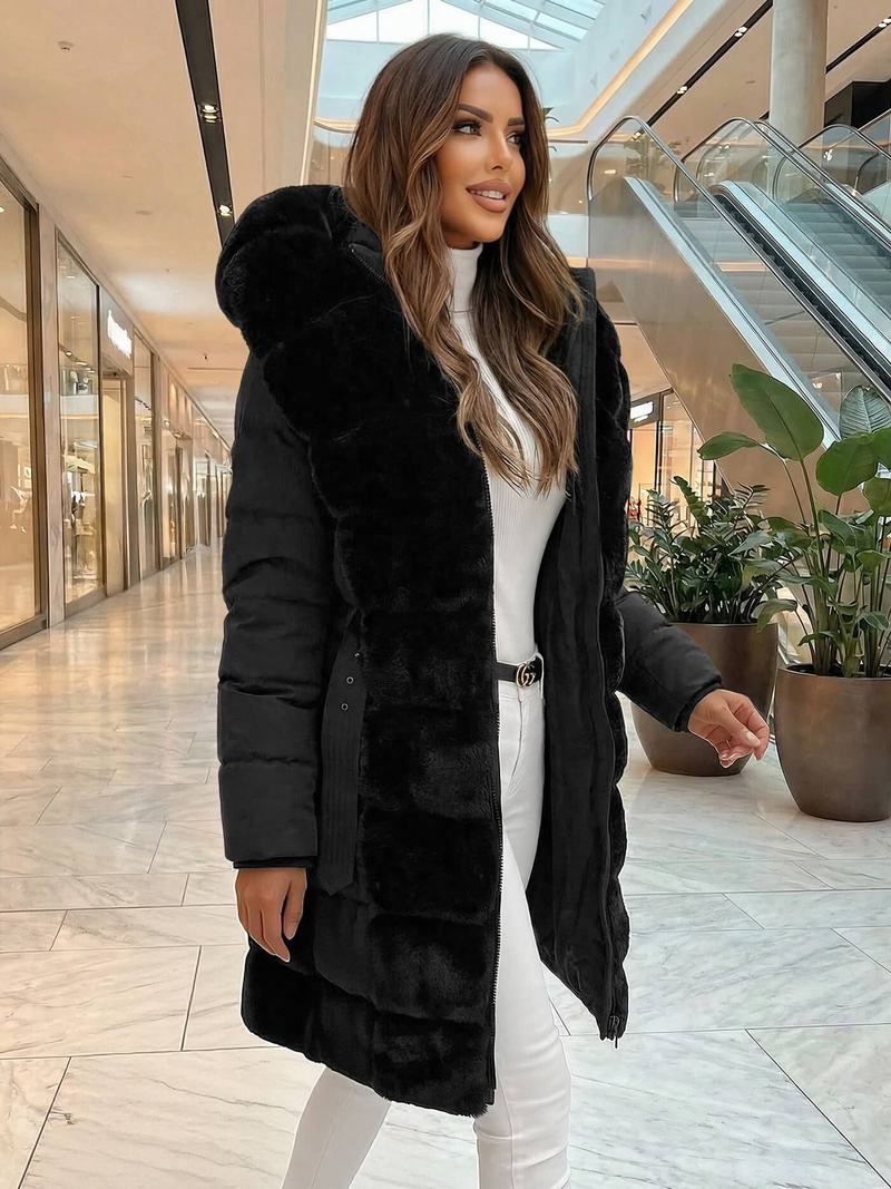 Дамско яке черно OZONEE JS/5M3158/392Z