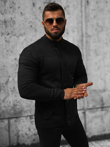 Мъжки пуловер черен OZONEE NB/MM6011/4