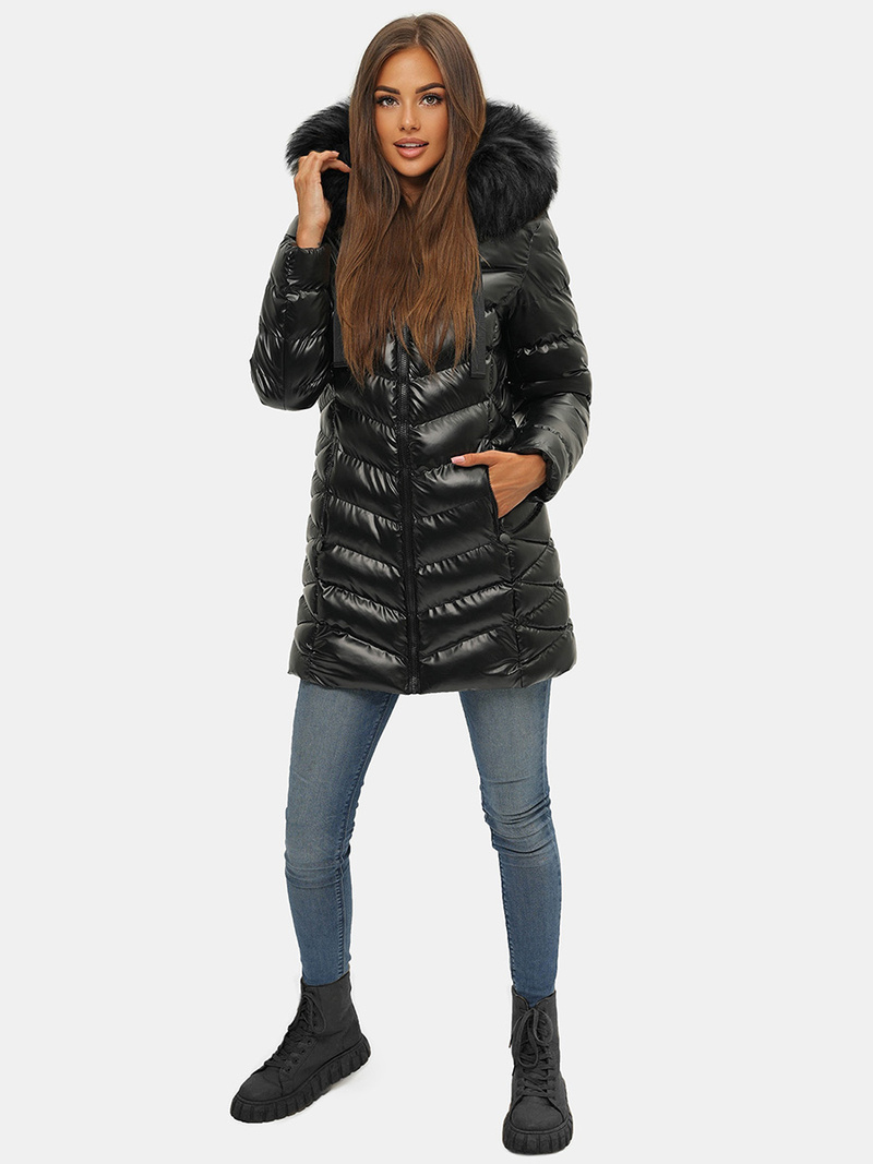 Дамско яке черна OZONEE JS/M778/392B