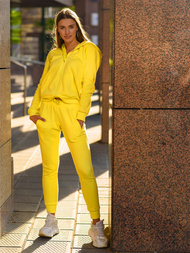 Дамски долнища на анцуг жълто OZONEE JS/CK01