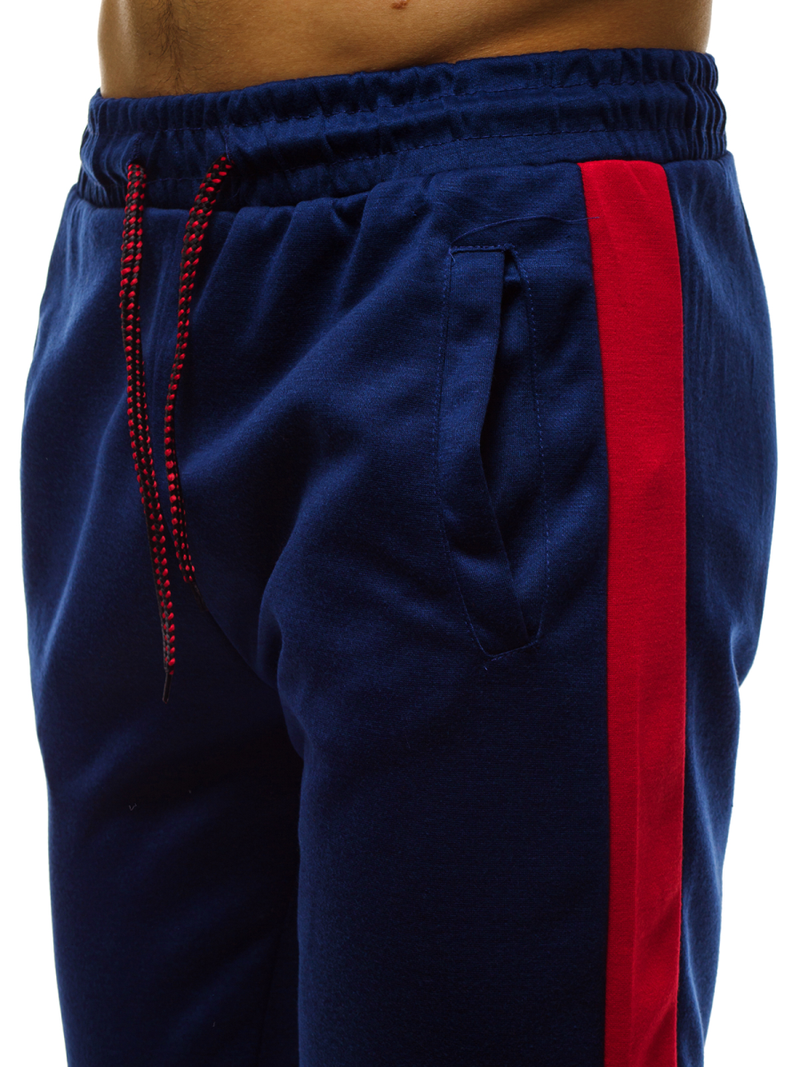 Мъжко долнище на анцуг синьо-червено OZONEE JS/JZ11007