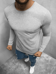 Мъжка блуза с дълъг ръкав сива OZONEE O/1209Z