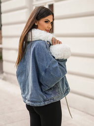 Дамско джинсово яке синя OZONEE JS/11Z8219