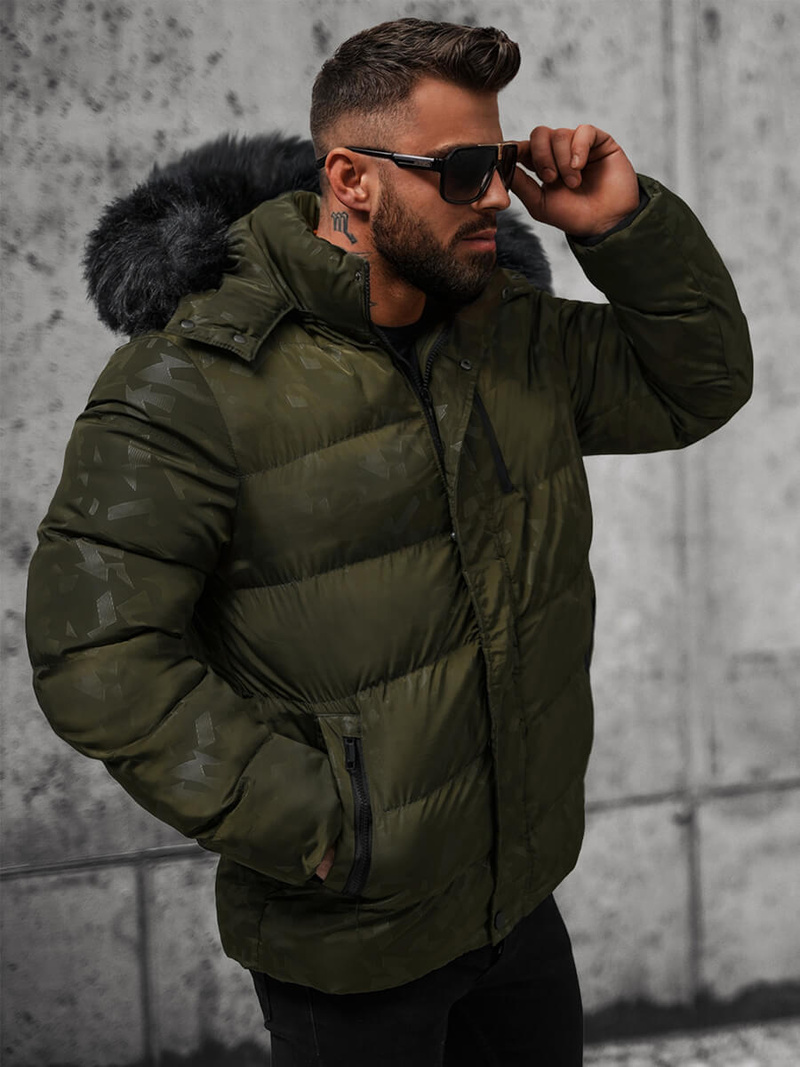 Мъжко яке зелена OZONEE JS/27M8109