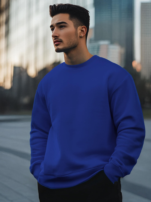 Мъжки суитшърт кобалт OZONEE JS/2001-10Z