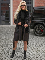 Дамско палто черен OZONEE JS/53M5200/1Z