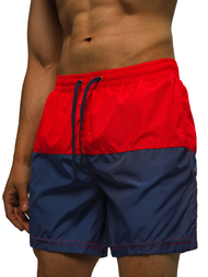 Мъжки плувни шорти червено и тъмносиньо OZONEE JS/HM062