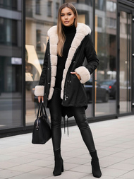 Дамско яке черна OZONEE JS/M763/392Z