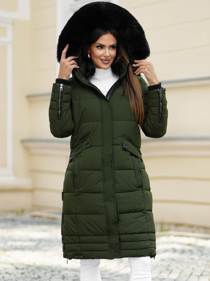 Дамско яке каки OZONEE O/W377Z