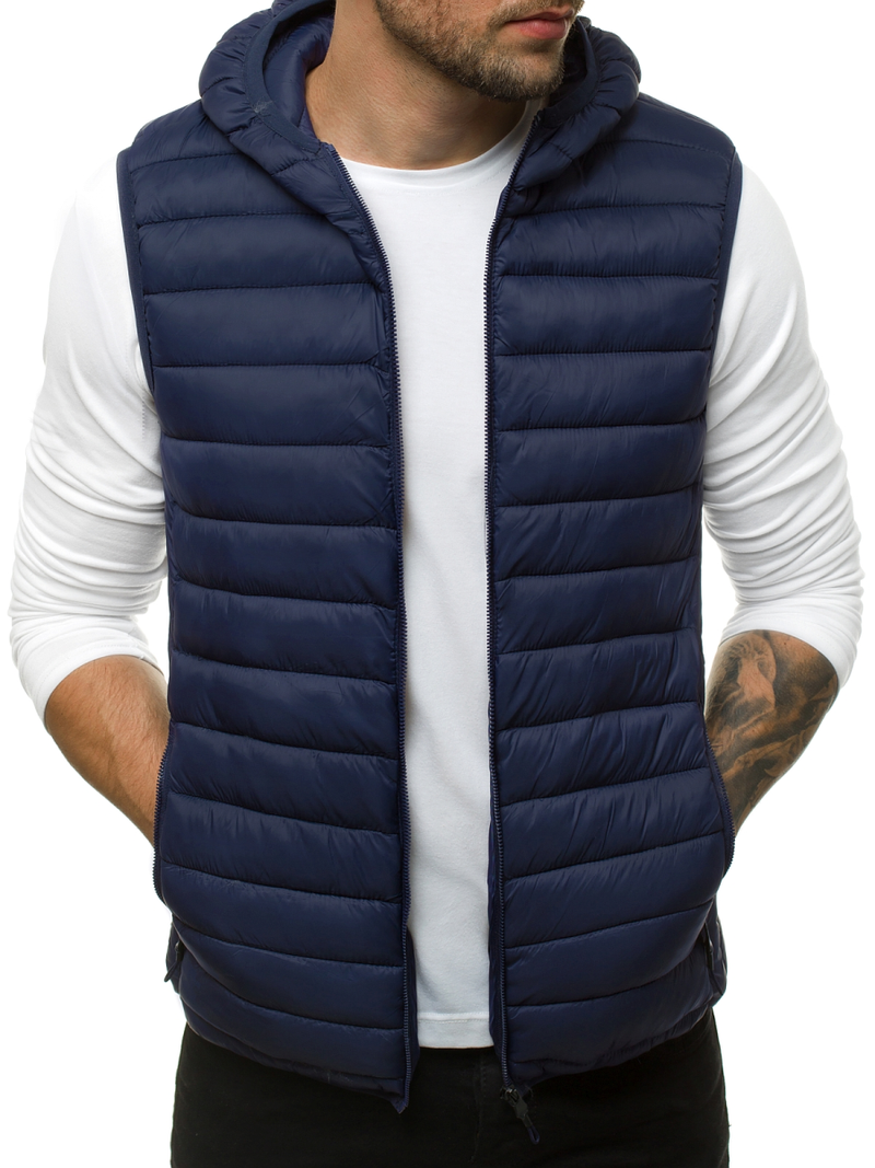 Мъжки елек тъмнсиня OZONEE JS/LY36