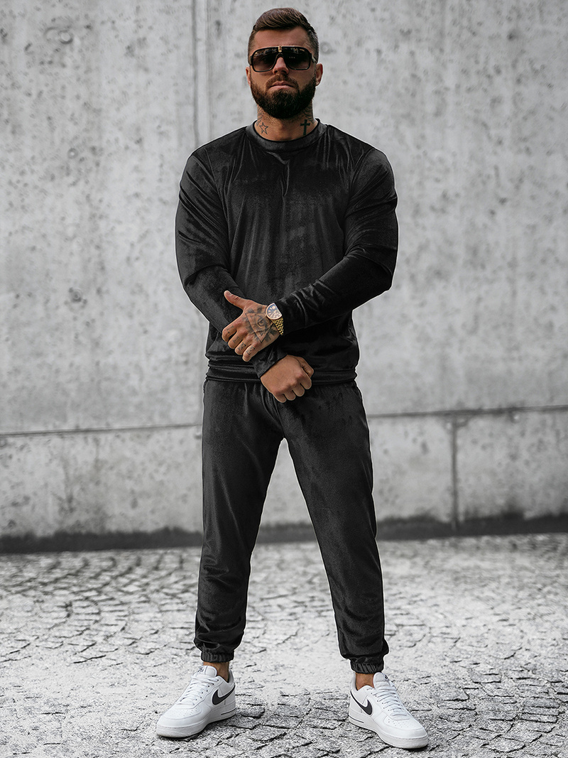 Мъжки спортен екип черен OZONEE O/D7516