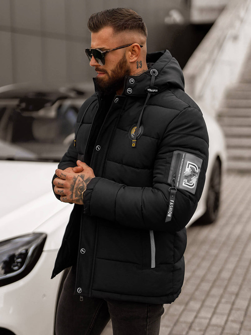 Мъжко яке черни OZONEE JS/57M7503/392Z