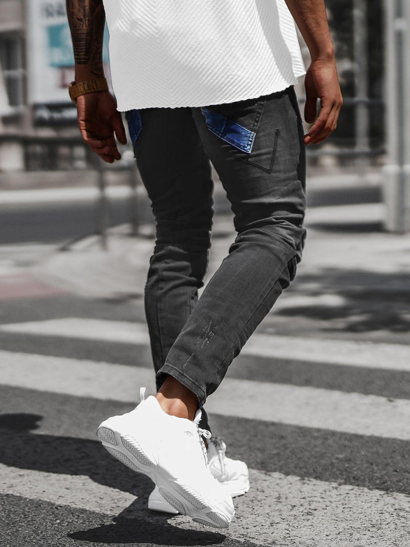 Мъжки дънки черни OZONEE NB/MP0025N