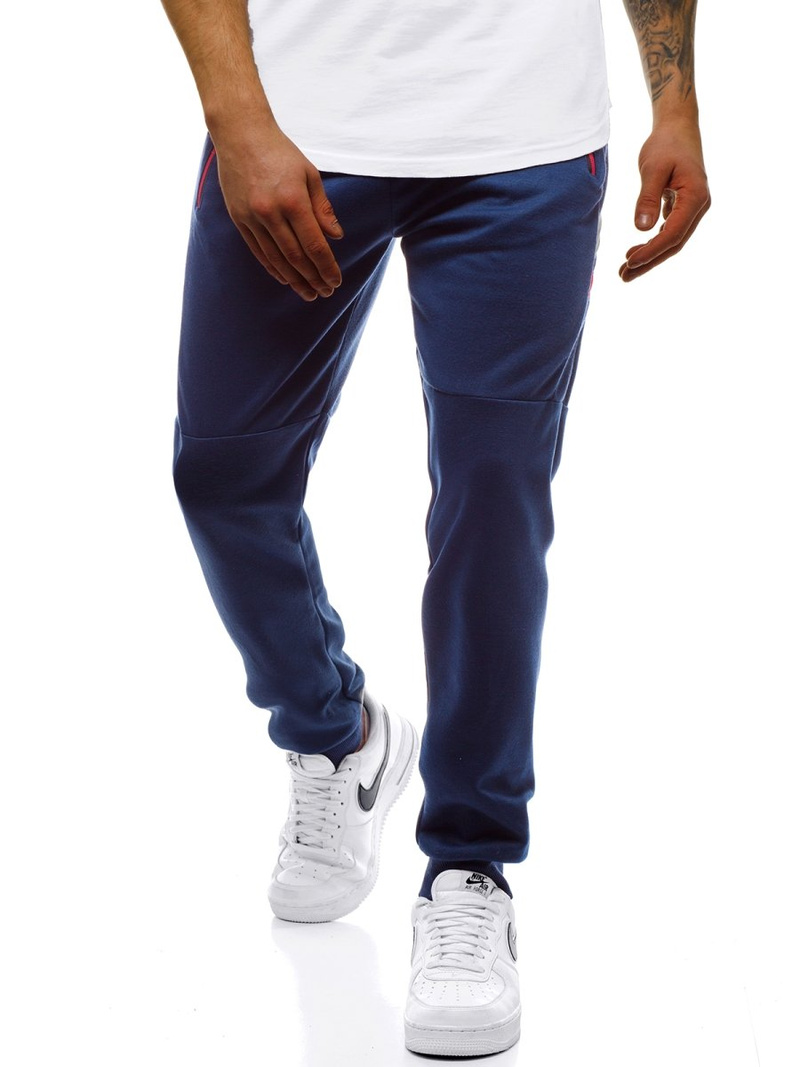 Мъжко долнище на анцуг тъмносиньо OZONEE JS/JZ11025