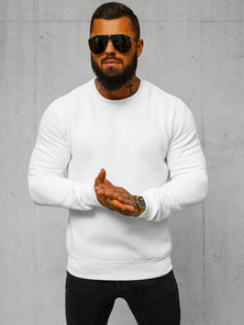 Мъжки суитшърт бял OZONEE JS/2001-10Z