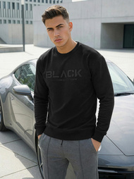 Мъжки суитшърт черен OZONEE JS/8B1992/3