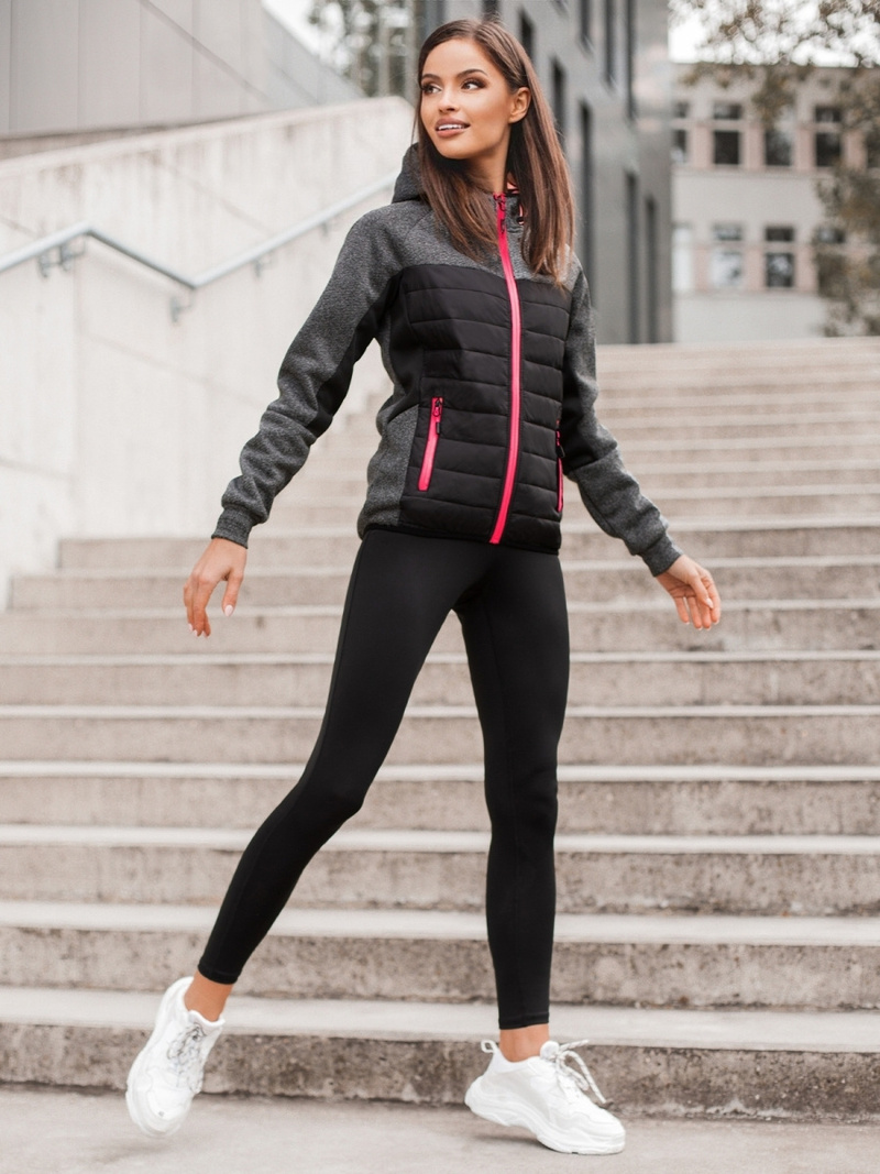 Дамско яке черно OZONEE JS/KSW4002Z