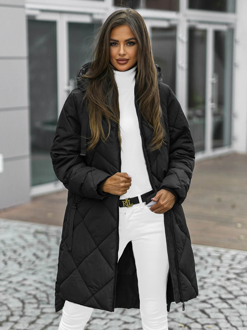 Дамско яке черно OZONEE JS/5M3168/392Z