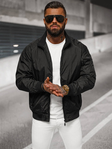 Мъжко яке черна OZONEE JS/5M3212/392