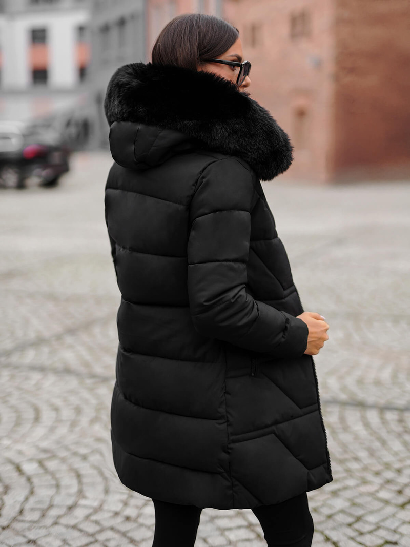 Дамско яке черно OZONEE JS/16M9099/392Z