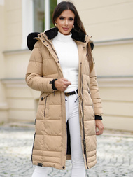 Дамско яке бежова OZONEE O/W377Z