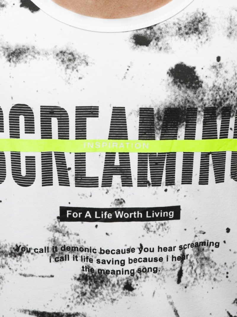 Мъжка тениска бяла OZONEE JS/SS11053