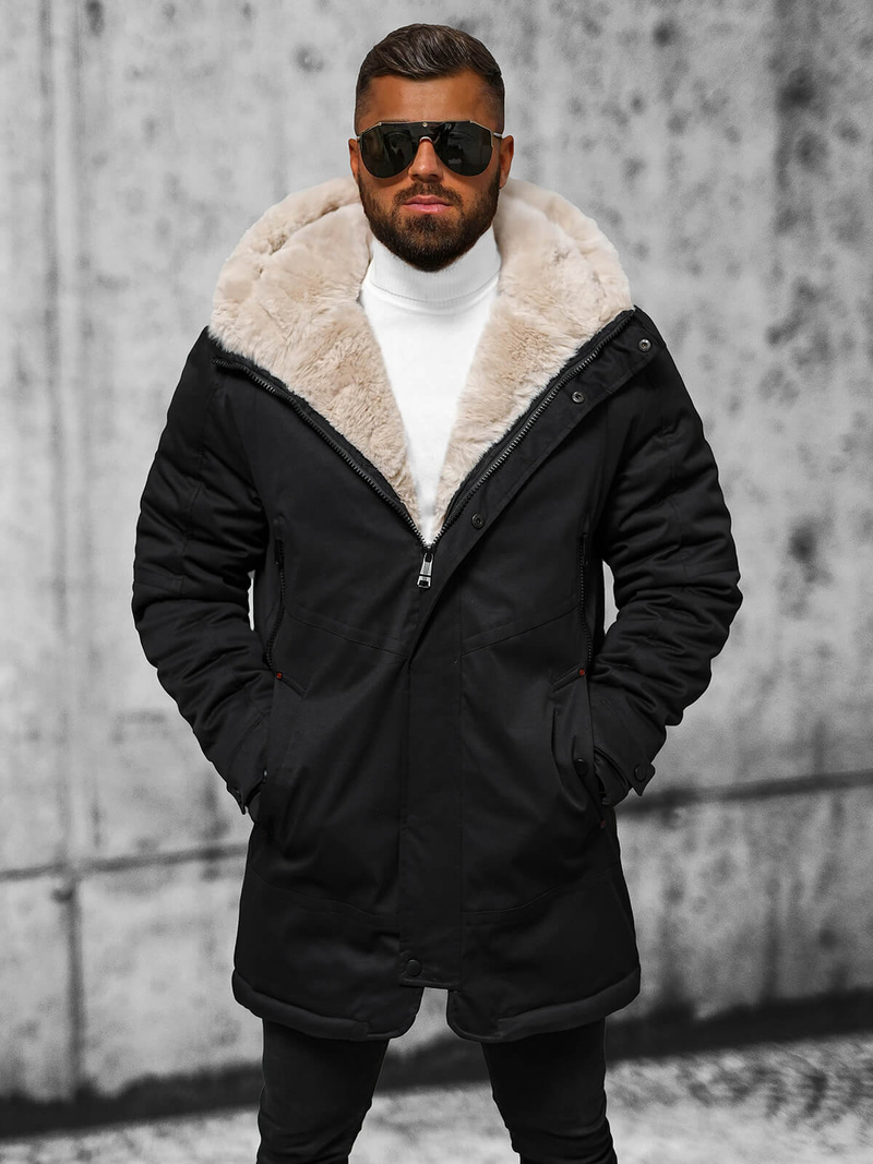 Зимно яке черна OZONEE JS/22M319/392